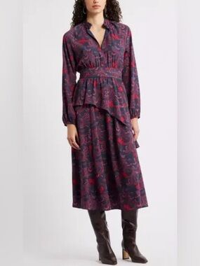 chelsea28 long sleeve faux wrap dress faux wrap velvet midi cocktail dress chelsea28 Arcadia